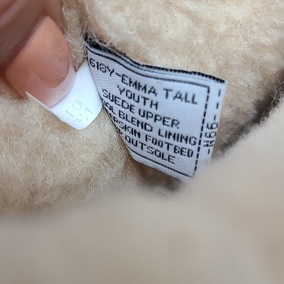 Bearpaw Girls Emma Sheepskin Lining Tall Boots Hickory Color Size 2 - Picture 6 of 7